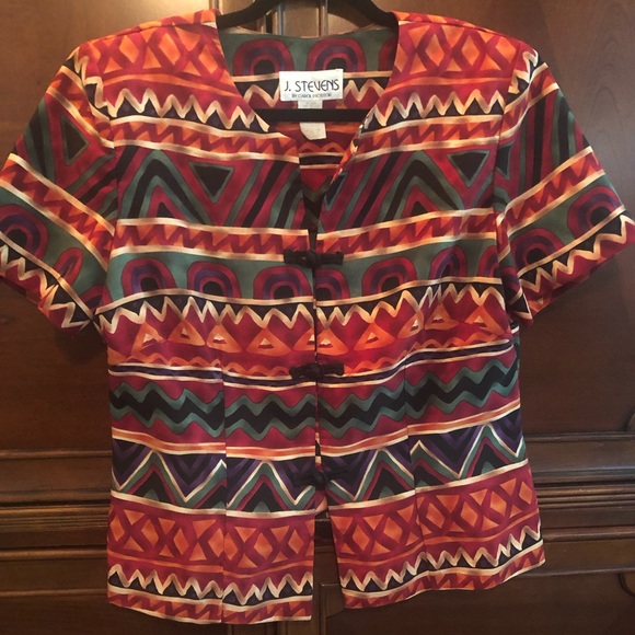 J. Stevens Aztec print blouse - Picture 1 of 2